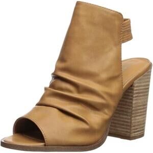 REPORT Suede Booties Black Open Toe Size 9